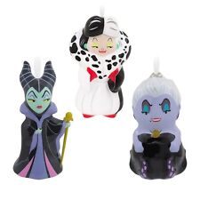 Hallmark Cruella De Vil, Ursula & Maleficent Decoupage Christmas Ornaments picture