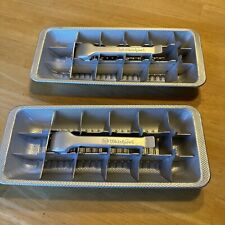Vtg Pair Whirlpool RCA Aluminum Metal Ice Cube Trays, Lever Handle -36 Cubes picture