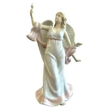 Heavenly Angels Porcelain Angel Figure Holding Diamond & Bird - In Box picture