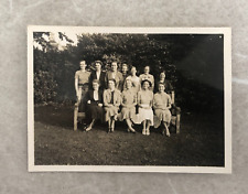 Antique Photograph Women Group On Bench Training College Milton Portsmouth 1935 picture