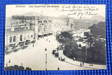 Vintage c1912 Ernst August Square and Train Station Hanover Germany Postcard picture