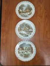 Plate Decorative China 3 Currier & Ives 7 1/8