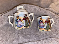 Small Sugar Bowl And Cup With Dutch Motif, Made In Germany picture