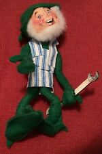 Annalee 7” Green Christmas Workshop Elf with Wrench 1965? Vintage picture