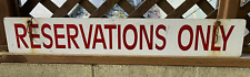 Vintage Stickers on Plastic Reservations Only & Vacancy Sign 6.25 x 36 Rusty picture