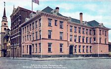 FREDERICK MD - Y.M.C.A. Building, Masonic Temple and Old Town Clock Postcard picture