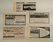 1960s Car Magazine Print Ads 72 Pc Liquid Wrench Gunk Corvette Weber Engle Cams picture