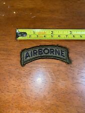 MILITARY AIRBORN TAB OLIVE ROCKER PATCH VETERAN picture