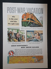 Original Great Northern Railroad Train Print Ad Mid-Century 1940s Vintage #5 picture