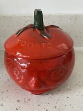 VINTAGE SYLVAC 4751 TOMATO RED FACE POT WITH LID picture
