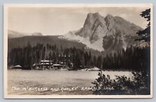 Postcard British Columbia RPPC Mountain Burgess Chalet Emerald Lake Dock J1 picture