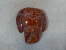 6/16B Ancient Chinese Hongshan Culture Agate Owl Amulet Ca 3000 bc picture