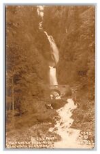 Corbett, OR Oregon, Wahkeena Falls, RPPC Real Photo Postcard AZO 1910-30 picture