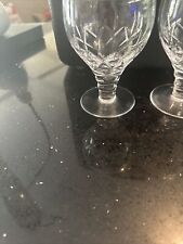 Two Stuart Crystal Carlington Cut Wine Glasses Claret picture