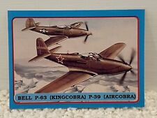 1988 Bob Hill Classic Aircraft Card #38 Bell P-63 Kingcobra P-39 Aircobra picture