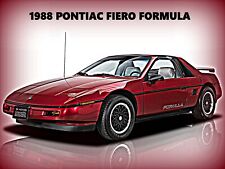 1988 Pontiac Fiero New Metal Sign: Formula Model in Red picture