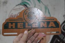 1950s HECCO HI POWER GAS STATION HELENA PAINTED METAL TOPPER SIGN HECCOELNE OIL picture