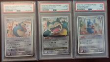 3x Pokemon Japanese Dominos Promos - Snorlax Lv X Munchlax Holo PSA Set Graded  picture