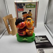 VINTAGE 1976 Sesame Street Bert N Ernie Portable AM Radio with box & directions picture