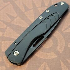 Gerber Knife Super Thin Frame Lock Black Stainless Handles & Blade picture