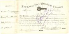 Connecticut Telephone Co. - Signed by Marshall Jewell Autograph Stock Certificat picture