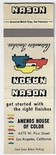 Empty 20S Matchbook Cover Nason Amends House of Color Los Angeles California  picture
