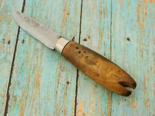 VINTAGE SWEDISH SWEDEN PUUKKO HUNTING FIGURAL TROUT FISH HEAD KNIFE KNIVES TOOLS picture