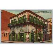 Postcard LA New Orleans Old Absinthe House Bourbon Street Linen UNP A6 picture
