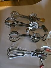 Vintage Antique Hand Held Egg Beaters Lot of 4 Holts Others picture