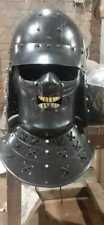 Christmas Vintage Samurai Black Armor Samurai Steel Mediveal Helmate style picture