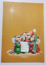 Vintage Cute Mice Sing Card picture