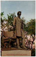 Postcard Vintage Lincoln Statue Lincoln Park Chicago, ILL picture