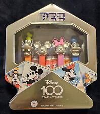Pez Disney 100 Years Silver Gift Tin Edition Sealed New In Box Pez Dispenser NEW picture
