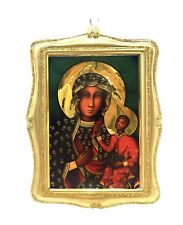 Polish Gallery Christmas Ornament Saint Mary with Baby Jesus, Blown Glass 6 Inch picture