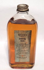 Vintage, RARE, Welsh's Brand Furniture Polish in glass bottle, Allentown,Pa. picture