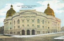 Seattle WA Washington, First Presbyterian Church Building, Vintage Postcard picture