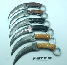 Custom Handmade Knife King's Damascus Steel Karambit Knives Lot picture