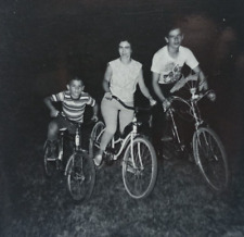 1960s Night Bicycle Riding Family Voyage Fun Grass Fashion Vintage Photograph picture