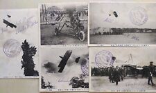 1916 US AVIATOR CHARLES F. NILES in JAPAN PC lot 5 AIRPLANE AIRCRAFT picture