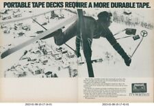 1981 Maxell Cassette Tape Skiier Falling Durable Portable Deck Vtg Print Ad SI9 picture