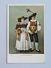 Old Traditional Costumes Alte Groednertrachten Postcard Man and Woman 8915 picture