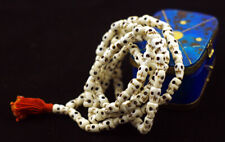 Vintage 108 Beads Yak Bone Skull Prayer Mala Tibetan Buddhist Necklace Feng Shui picture
