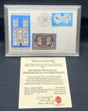 1973 Isle of Man Royal Wedding Sterling Silver Ingot Stamp 1/5000 Princess Anne picture