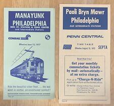 Vintage 1973 & 1977 Philadelphia Pennsylvania CONRAIL Septa Timetables Schedule picture