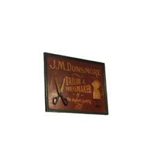 Vintage J.M Dunsmore Tailor & Dressmaker 3D Wooden Sign picture