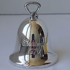 HTF VTG Silver Plated 1970 Reed & Barton Christmas Bell picture