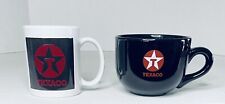2 Vintage Texaco Coffee Mugs Star Training Leading The Pack Gas & Oil - Unused picture