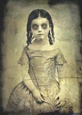 Antique Halloween Creepy Girl Photo 112 Oddleys Strange & Bizarre 4x6 picture