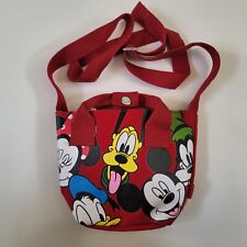 Zara Disney Fab 5 Red Crossbody Purse Bag Mickey Minnie Goofy Pluto Donald picture