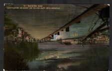 New Orleans LA Postcard Spanish Fort And Bayou St. John By Moonlight Posted 1913 picture
